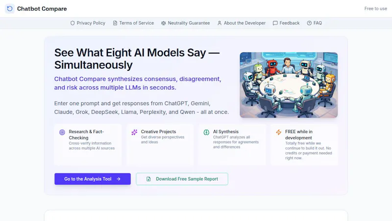 Chatbot Compare screenshot 1