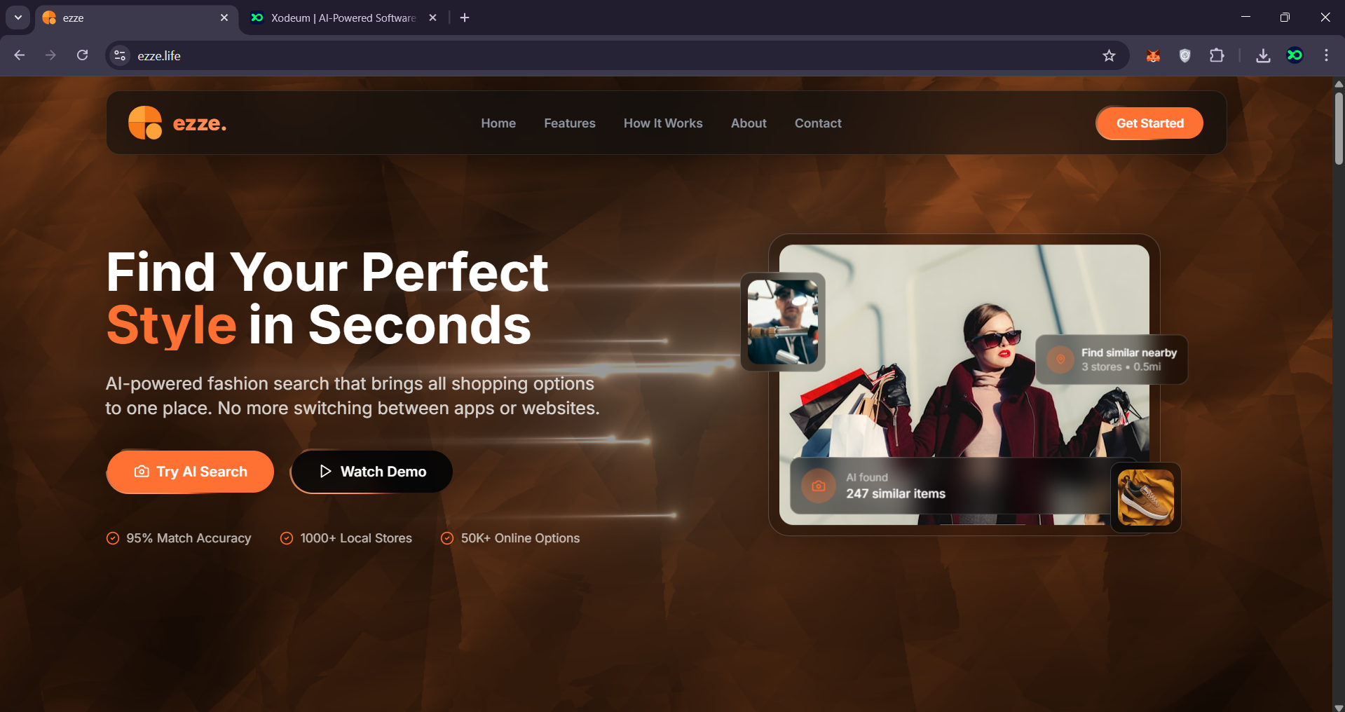 ezze. - Main product screenshot demonstrating key features and user interface