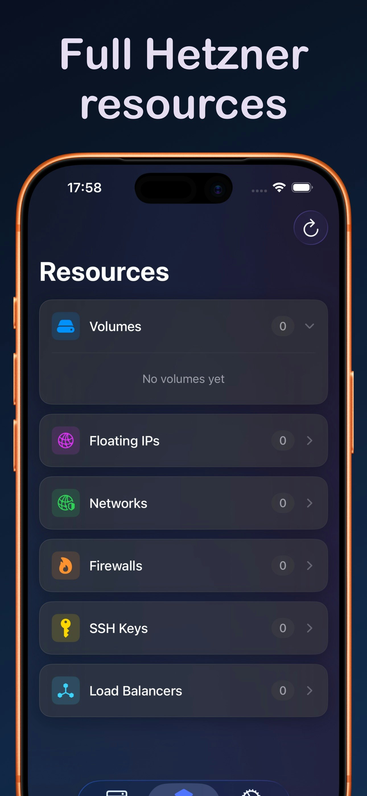 Hetzman — Unofficial iOS app for Hetzner - Screenshot 4 showing product features and functionality