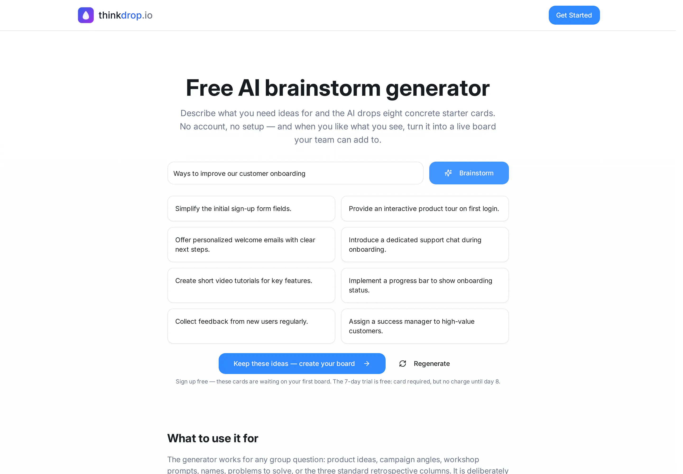 thinkdrop.io - idea boards with ai screenshot 4