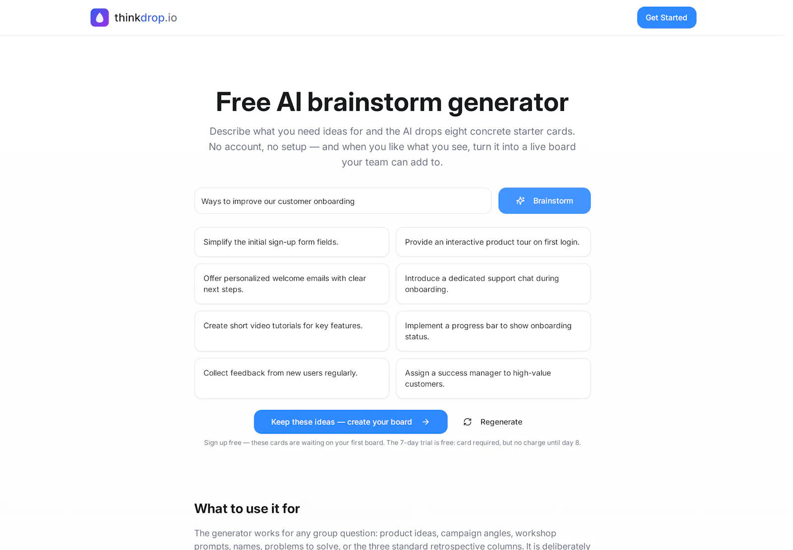 thinkdrop.io - idea boards with ai screenshot 4