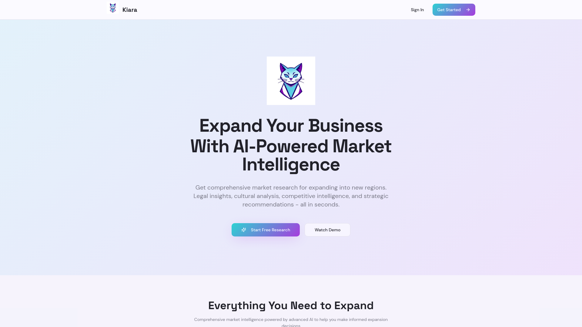 Kiara - Main product screenshot demonstrating key features and user interface