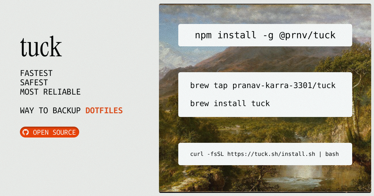tuck - Main product screenshot demonstrating key features and user interface