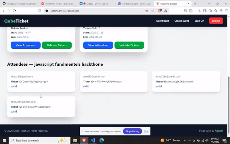 Event-Ticket-mangment-system screenshot 1 (video preview)