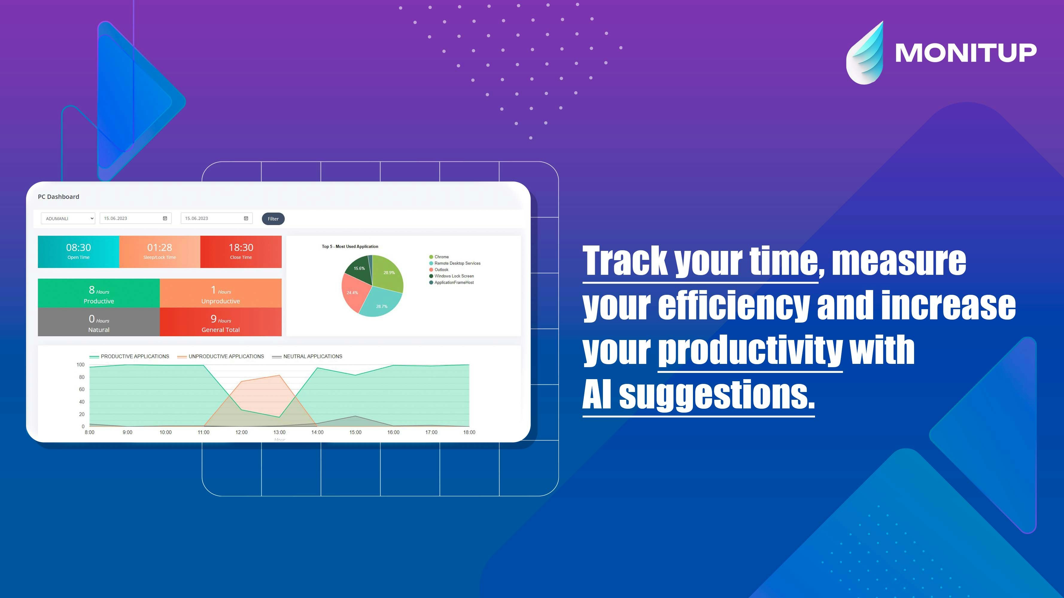 startuptile MonitUp AI Time Tracker-Let AI increase your productivity