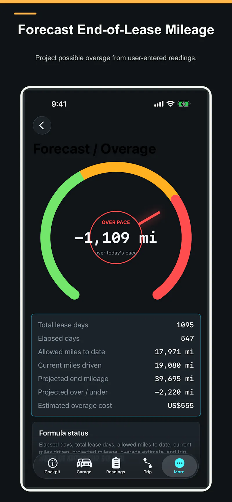 PaceLap: Lease Mileage screenshot 6