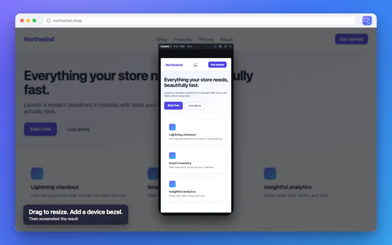 Responsive View screenshot 2