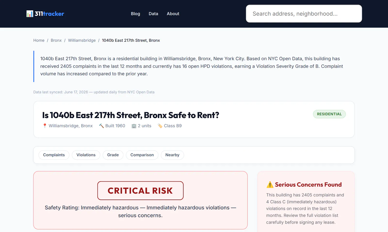 311 Tracker screenshot 2