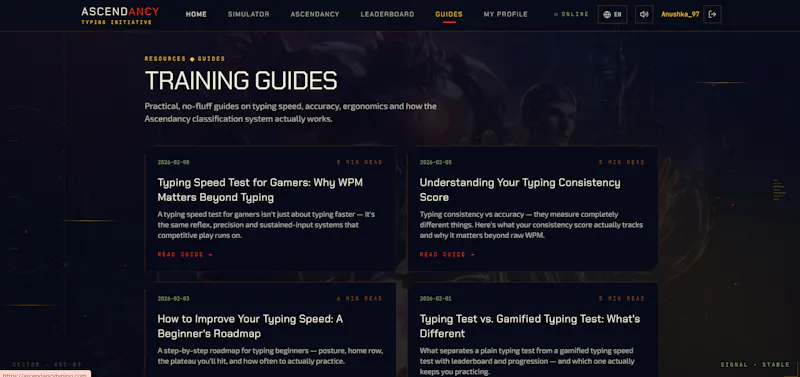Typing tests with RPG-style tiers screenshot 8