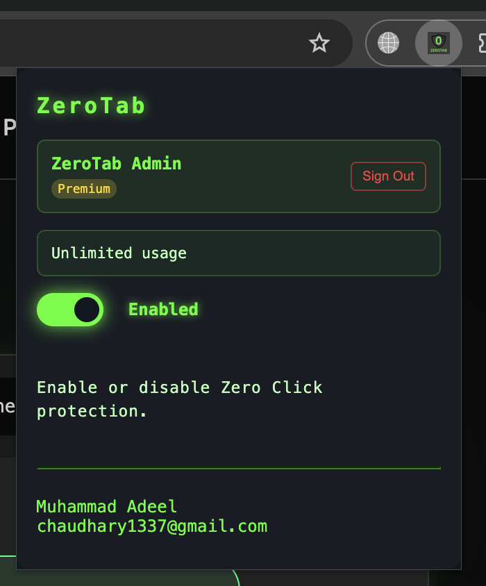 Zerotab - Одноразовый инструмент безопасности браузера медиа 1