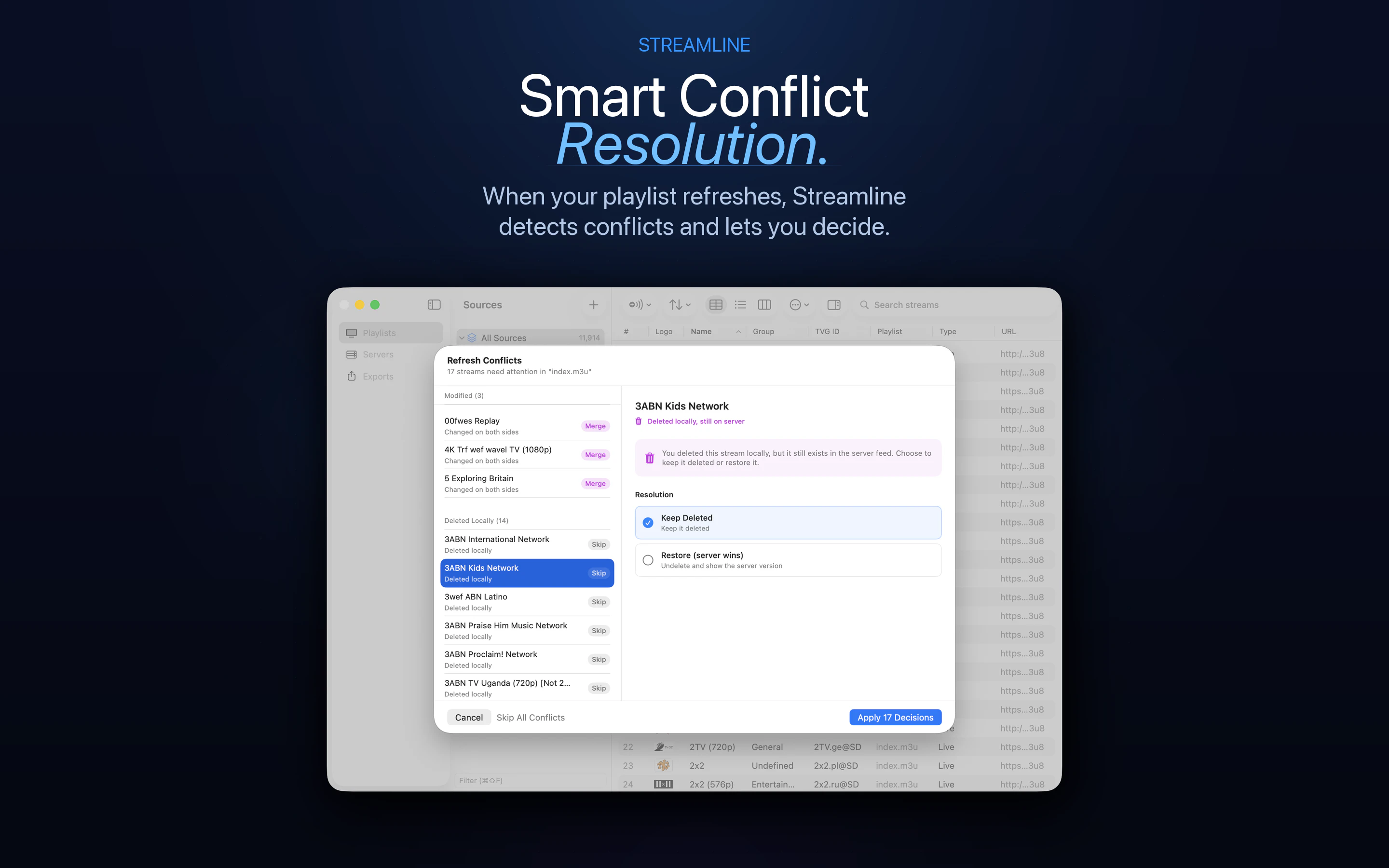 Streamline — M3U & IPTV Playlist Editor screenshot 2