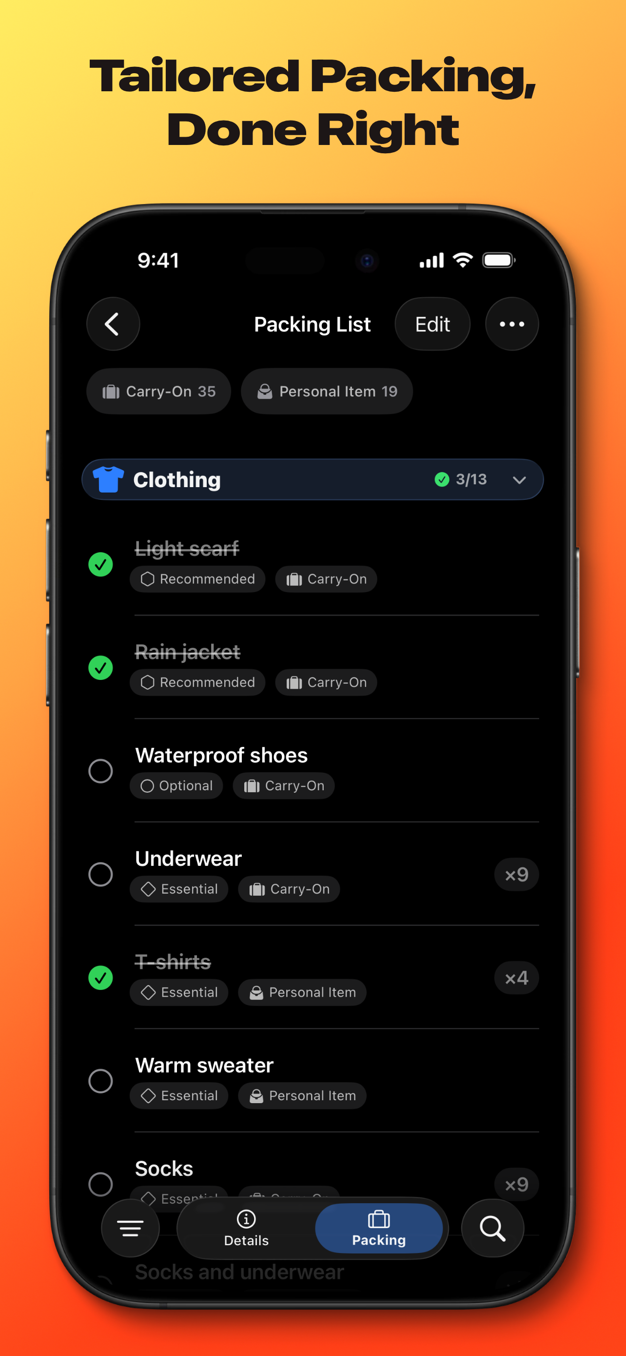 journeybot: packing & travel - Screenshot 3 showing product features and functionality