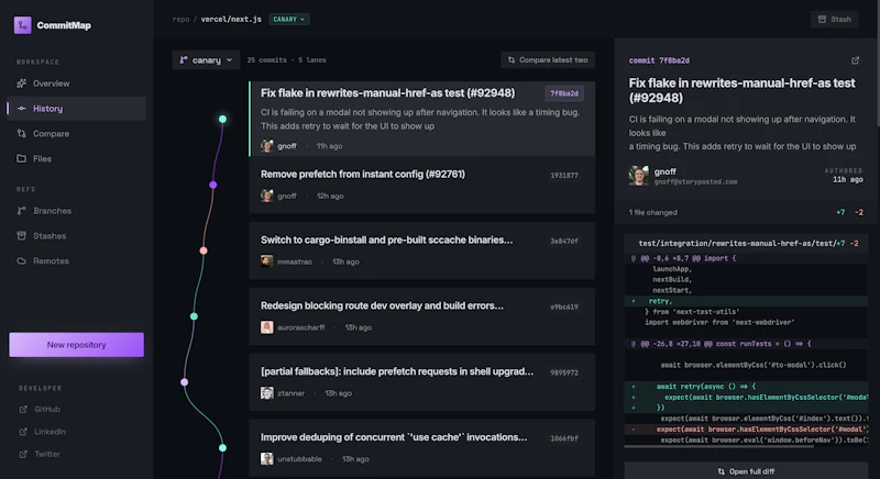 CommitMap screenshot 7