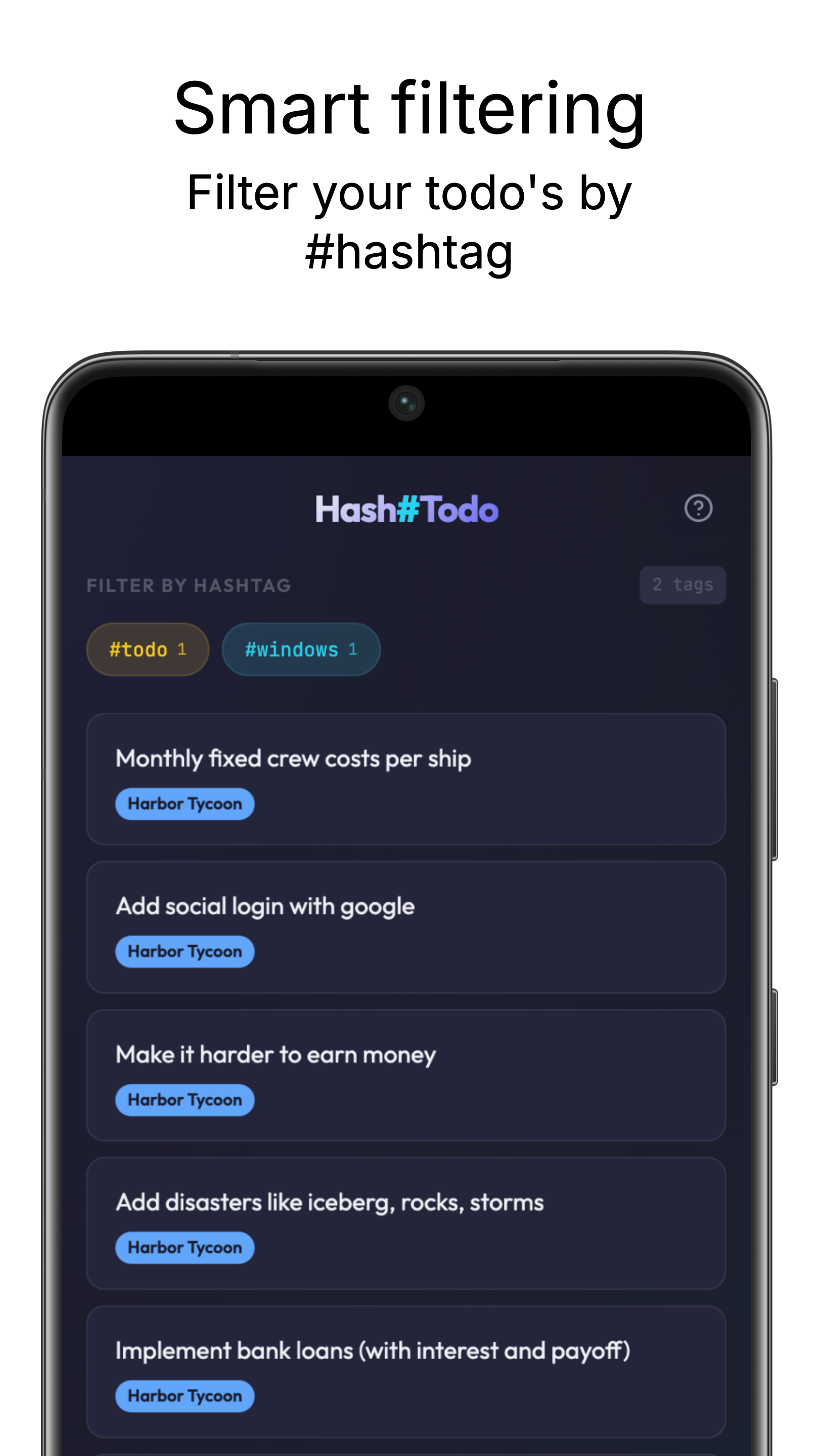 HashTodo - Screenshot 3 showing product features and functionality