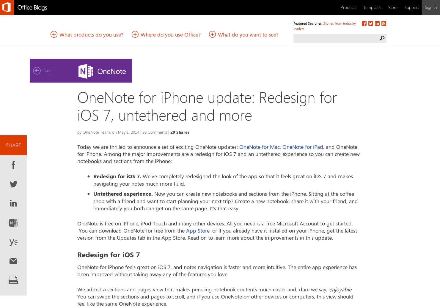 OneNote for iPhone
