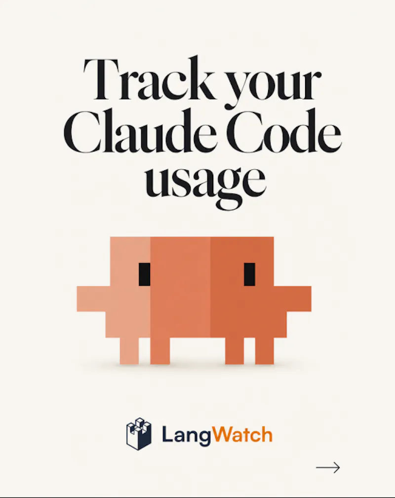 Claude Code usage tracking by LangWatch  screenshot 2