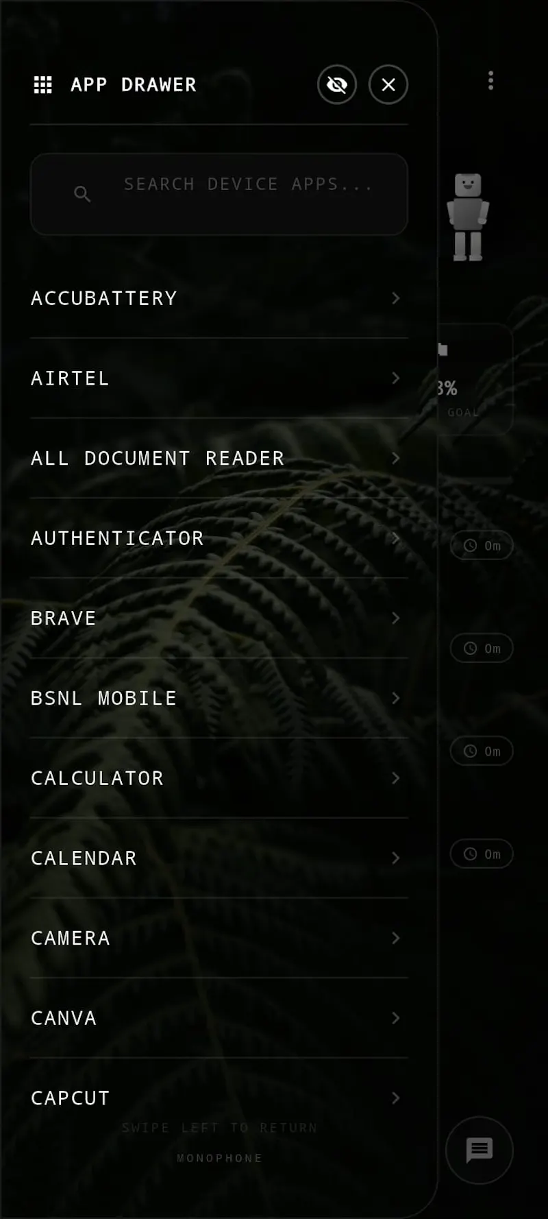 MonoPhone: Minimal Focus Launcher screenshot 8