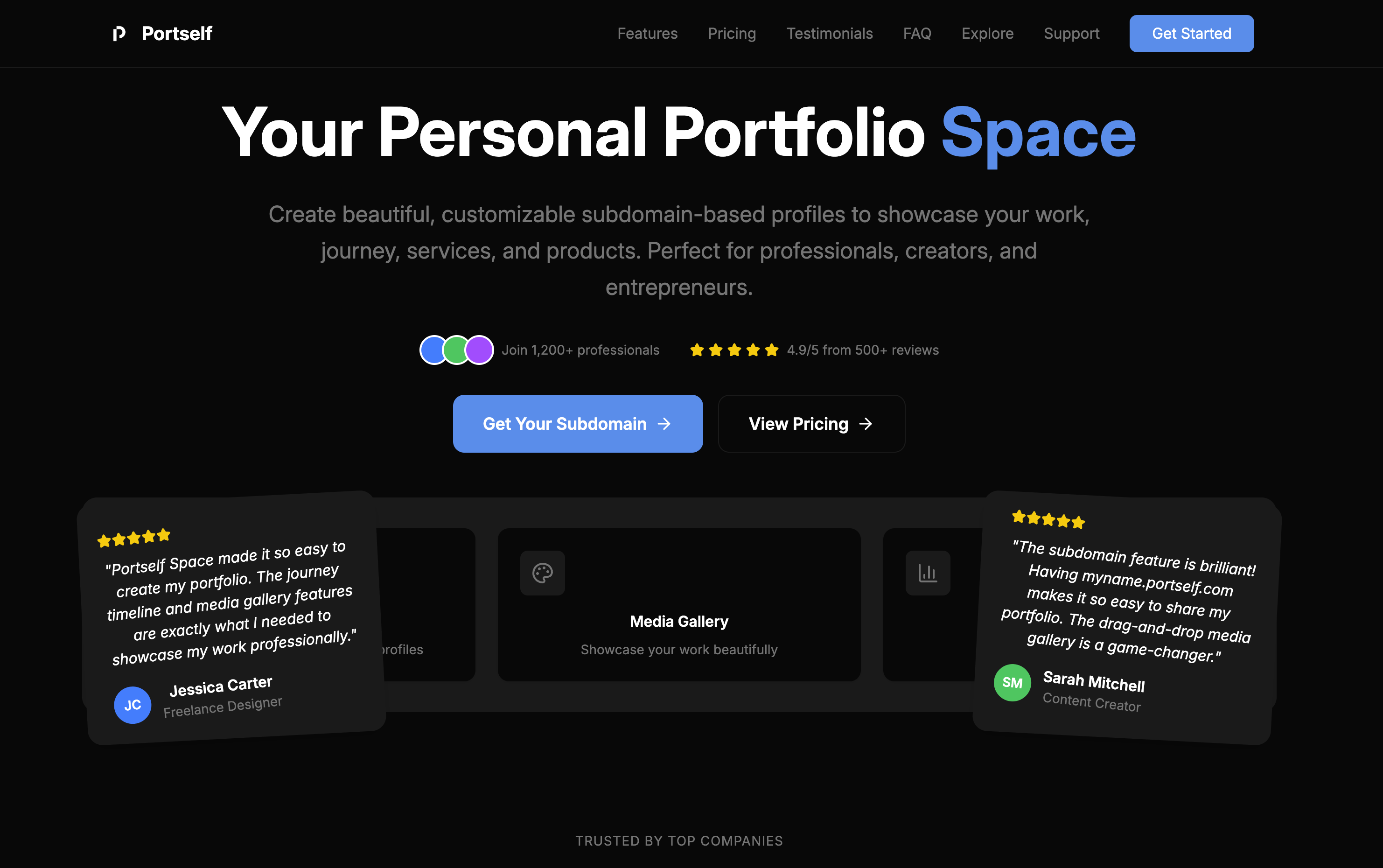 Portself - Main product screenshot demonstrating key features and user interface