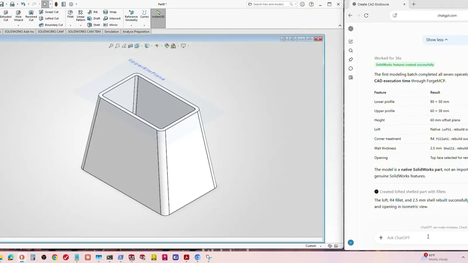 ForgeMCP.ai – AI for CAD & Engineering screenshot 1 (video preview)