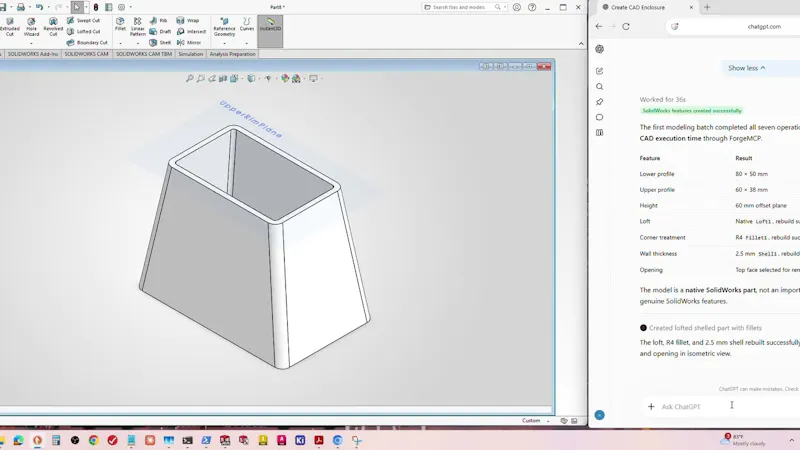 ForgeMCP.ai – AI for CAD & Engineering screenshot 1 (video preview)