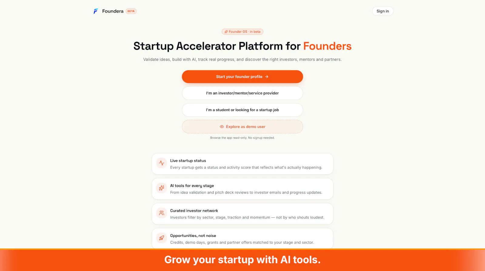 Foundera screenshot 2
