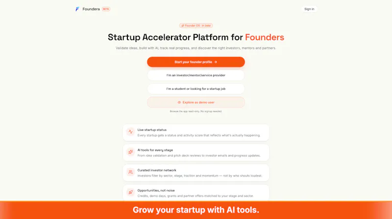 Foundera screenshot 2