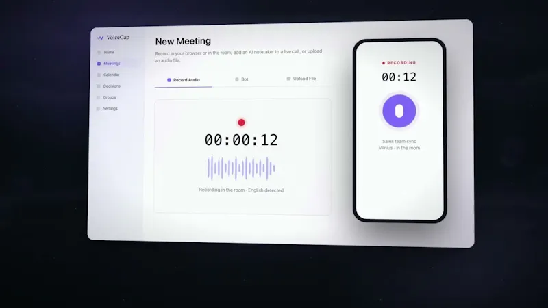 VoiceCap screenshot 1 (video preview)