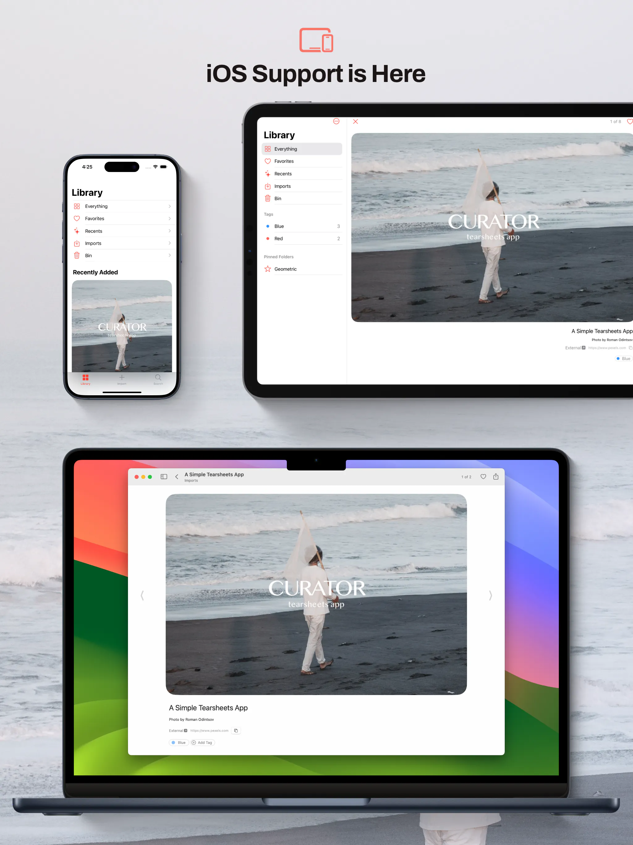 Curator Tearsheets App gallery image