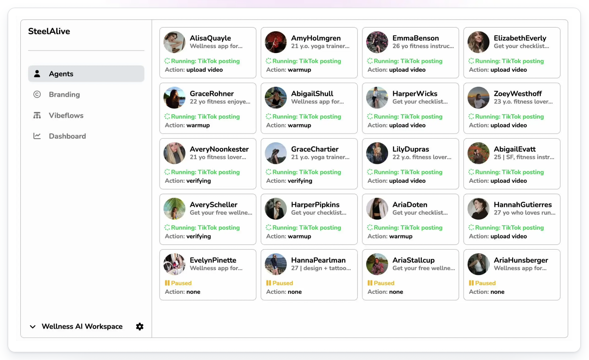 VibeSocial - agent's social media pages gallery image