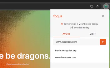 Foqus browser extension gallery image
