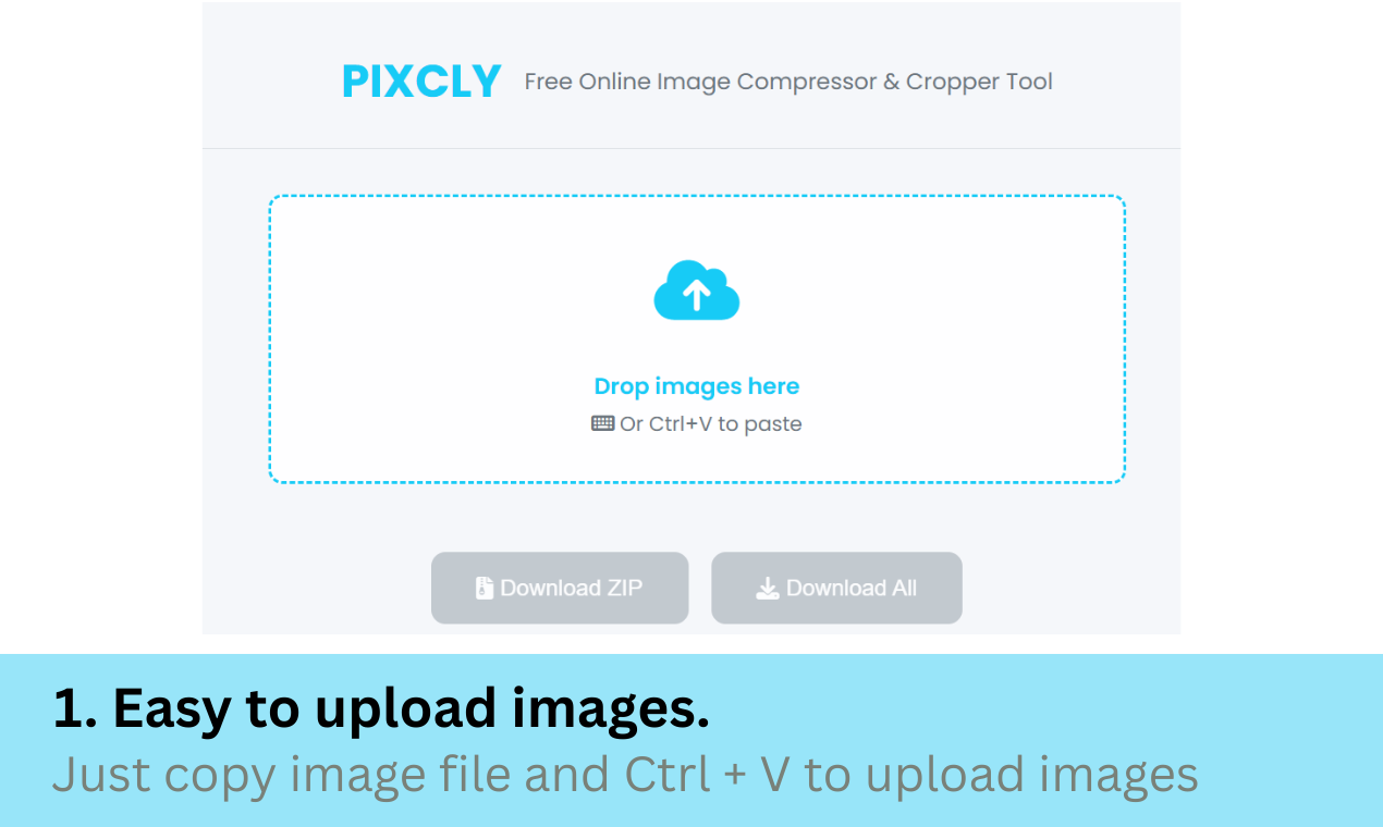Pixcly - Compressore di immagini online gratuito e strumento Cropper media 1