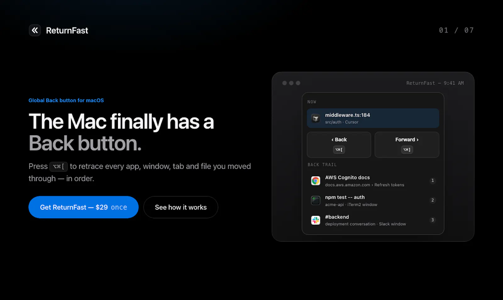 ReturnFast screenshot 1
