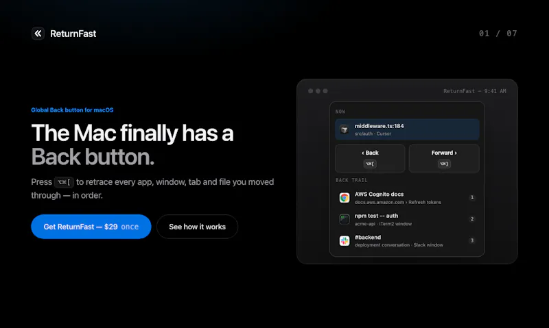 ReturnFast screenshot 1