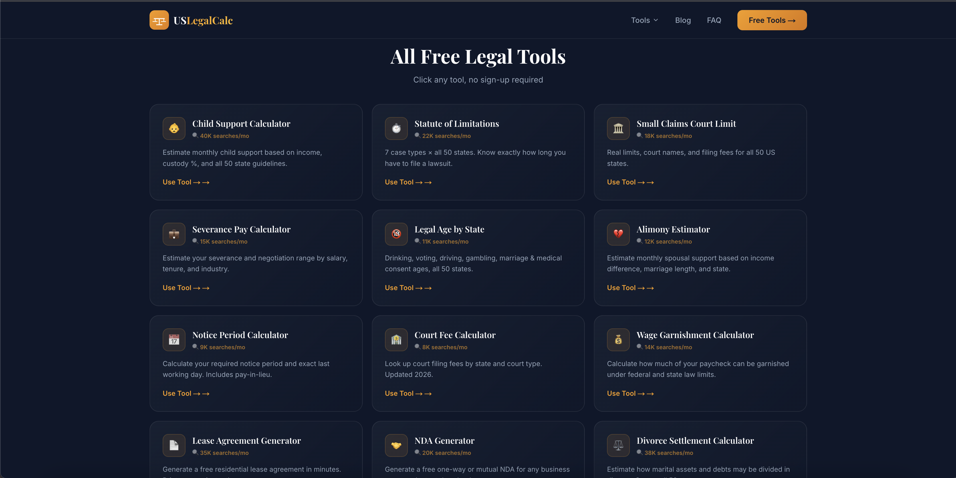 USLegalCalc gallery image