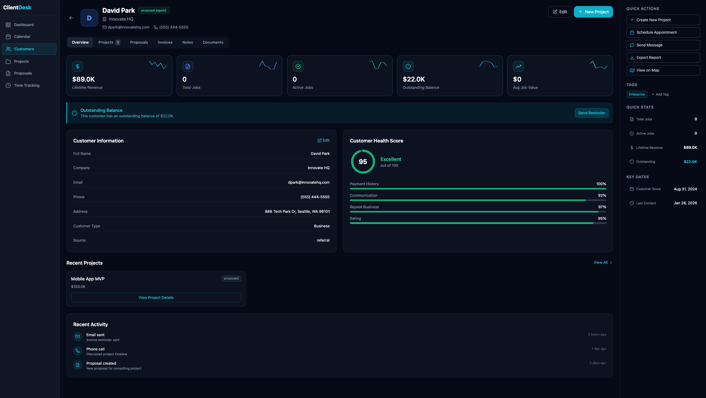 ClientDesk: Premier Admin Console + Dash - Screenshot 3 showing product features and functionality