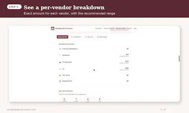 Wedding Tip Calculator gallery image
