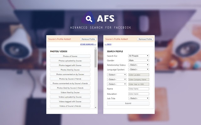 AFS (Advanced Facebook Search)