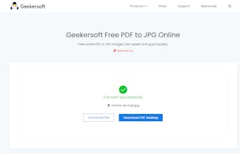Geekersoft Free PDF to JPG Online gallery image