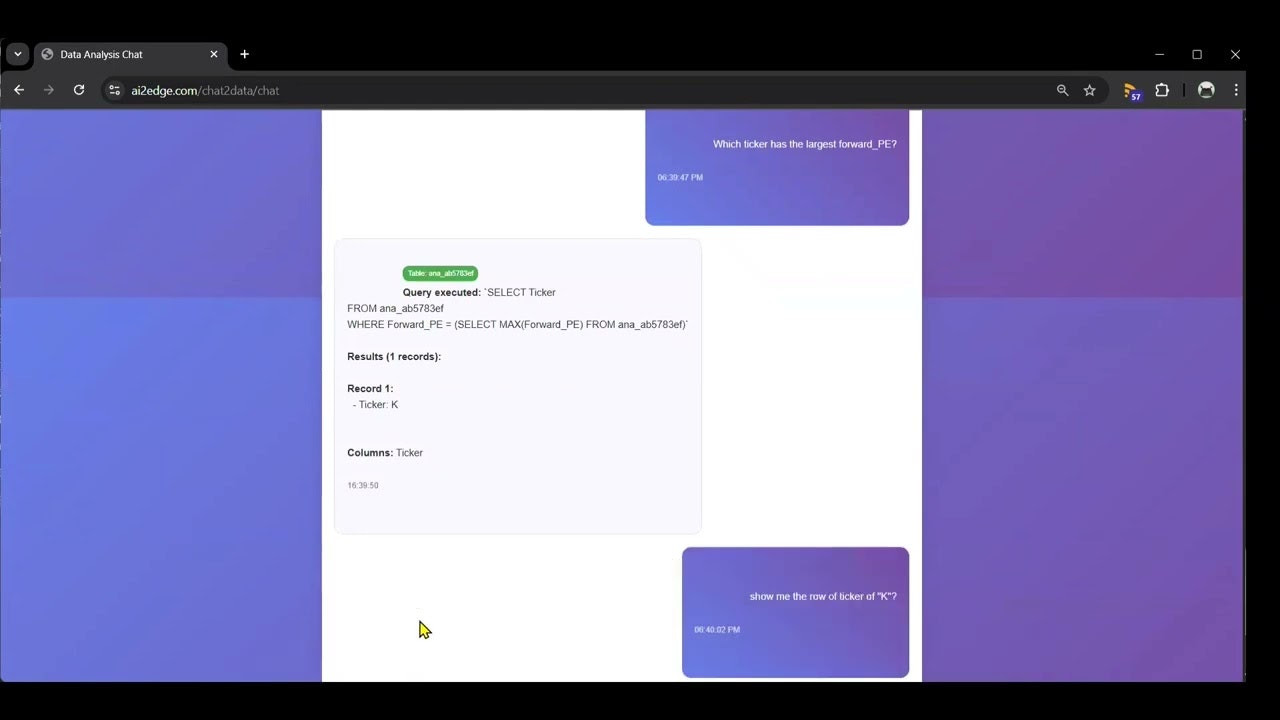 chat with data gallery image