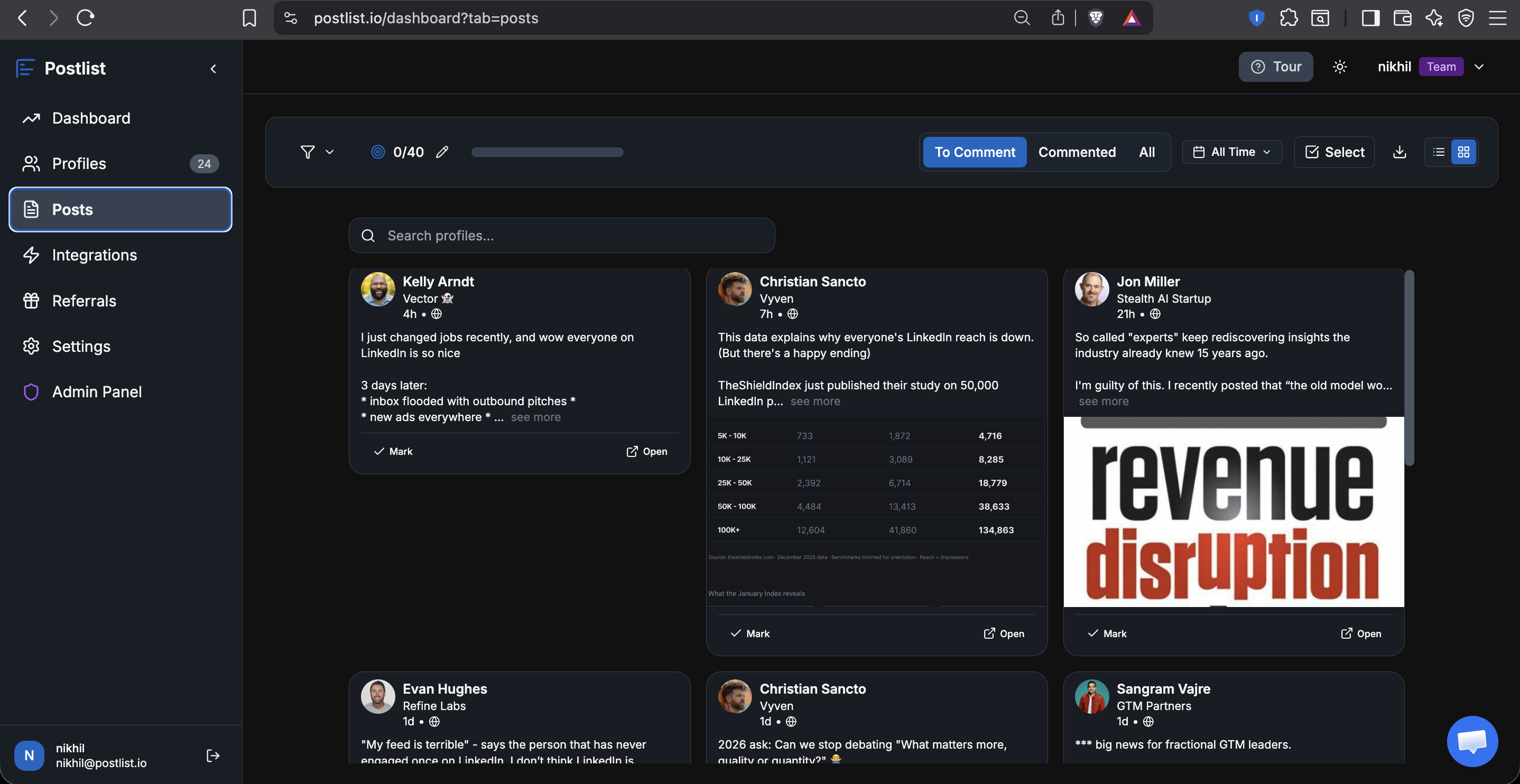 Postlist - Screenshot 2 showing product features and functionality