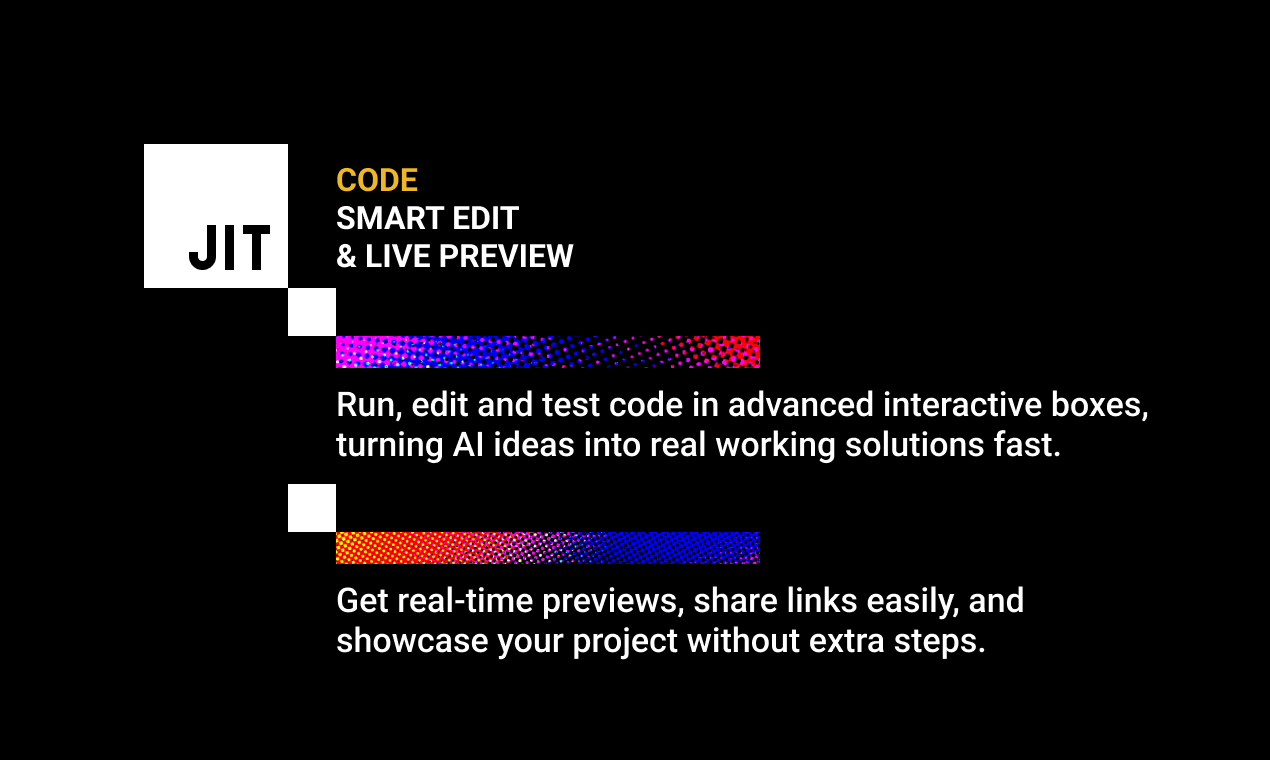 Jit - AI uygulamaları için codepen medya 3
