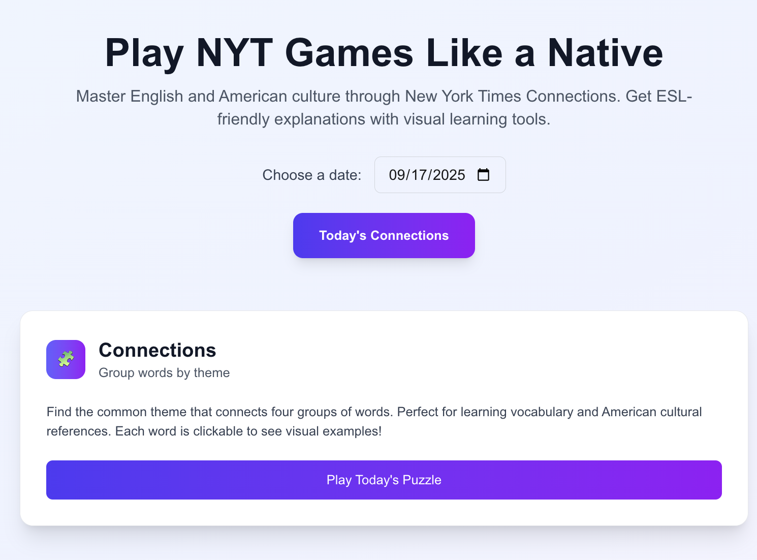 अंग्रेजी शिक्षार्थी के लिए NYT कनेक्शन - एक देशी की तरह NYT गेम खेलें मीडिया 1