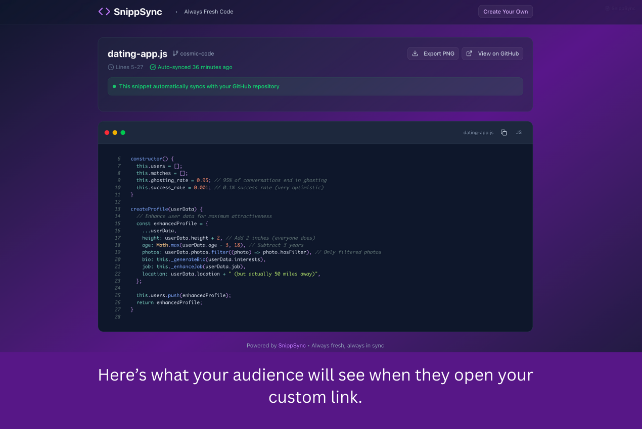 Snippsync - Mantieni i frammenti di codice senza sforzo in sintonia con GitHub media 7