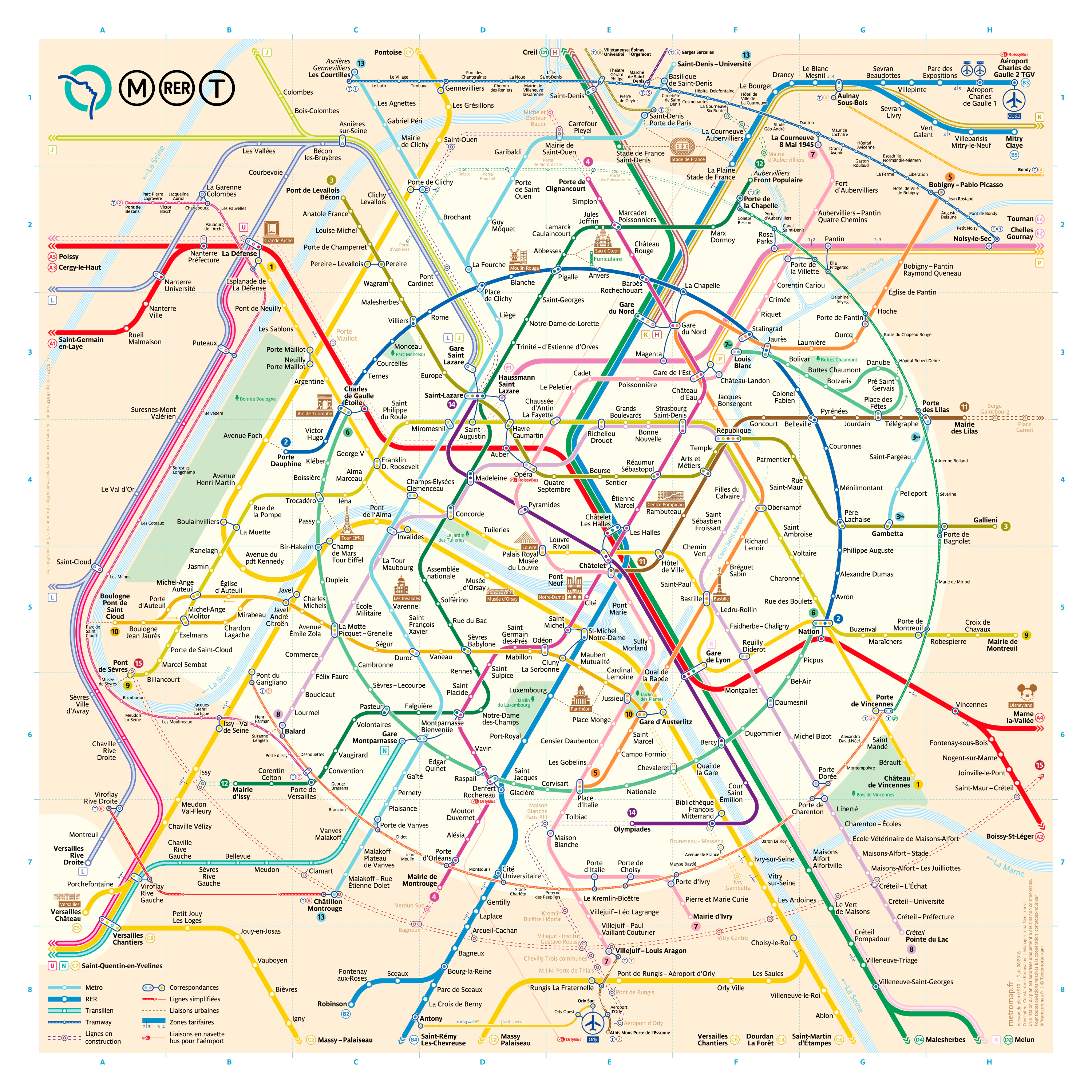 The New Paris Metro Map