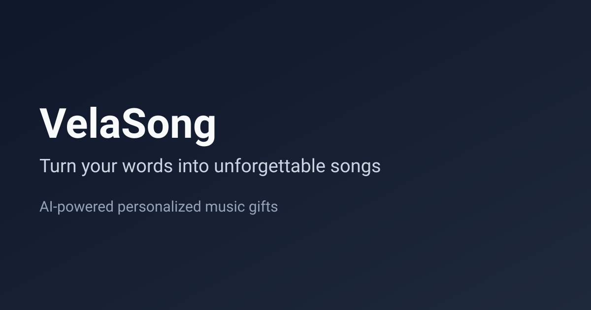 Velasong — AI Song Gifts gallery image