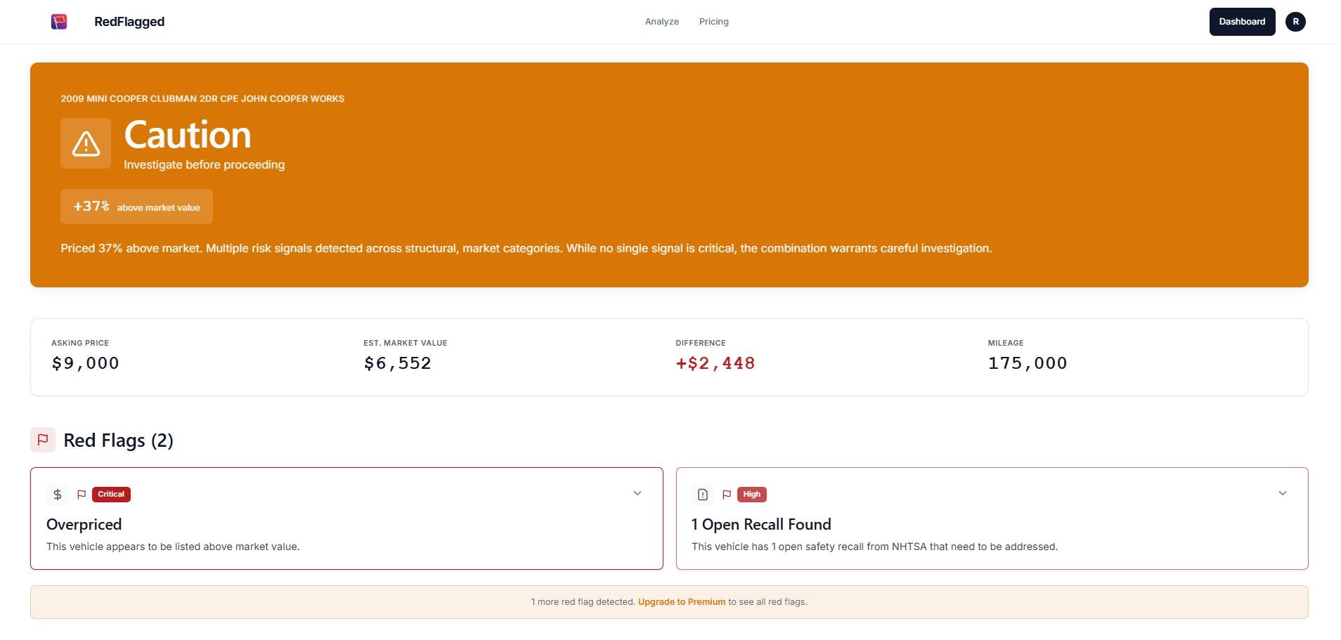 RedFlagged - Screenshot 4 showing product features and functionality
