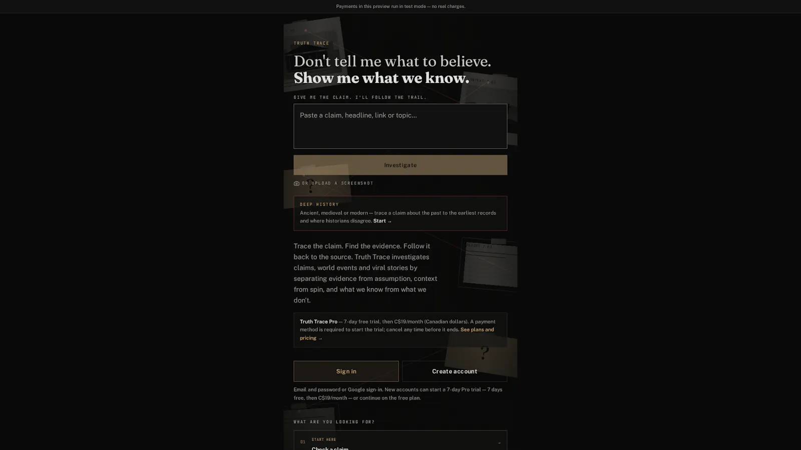 Truth Trace  screenshot 1