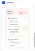 Domain audit, url management gallery image