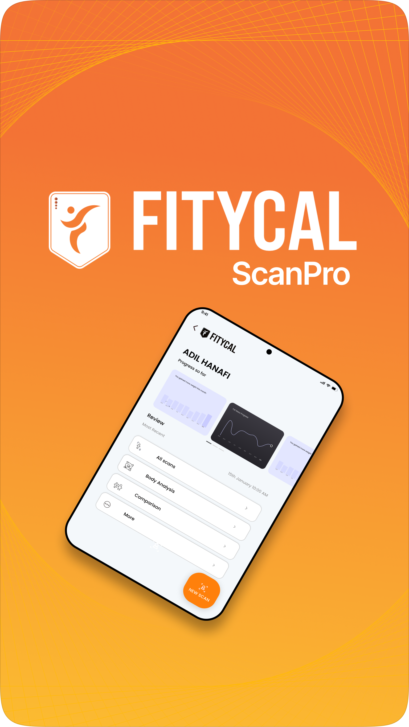 Fitycal ScanPro – 3D Body Scanner - Main product screenshot demonstrating key features and user interface