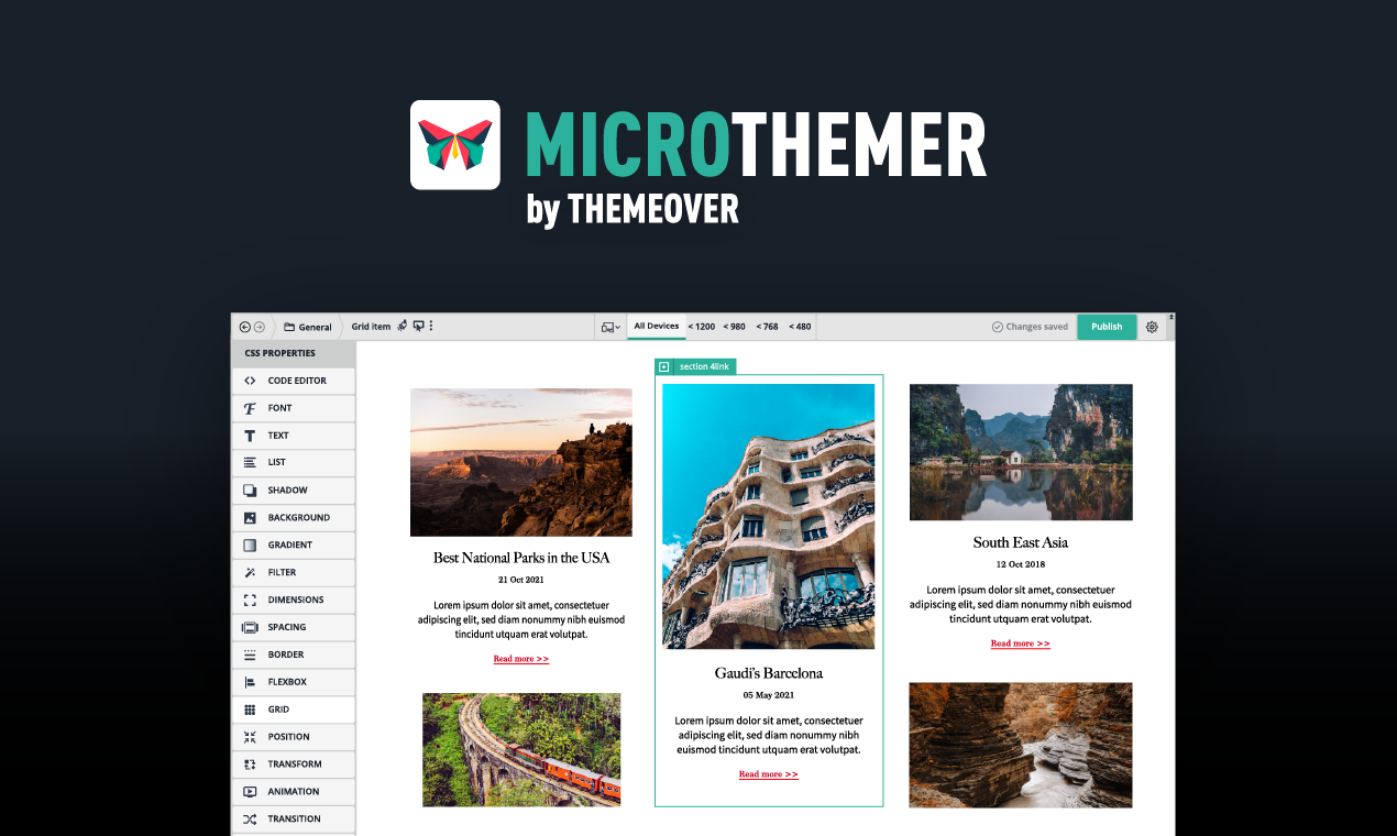 Микротемер - Visual WordPress CSS -редактор с акцентом на скорость страницы медиа 2